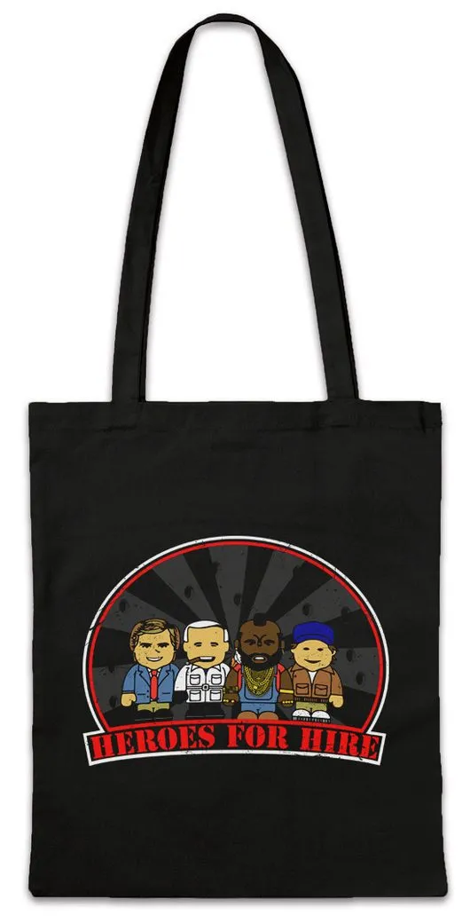 Urban Backwoods Beuteltasche Heroes For Hire Stofftasche The Team Hannibal Cartoon Toon A BA Mr. T (1-tlg), Kult Van