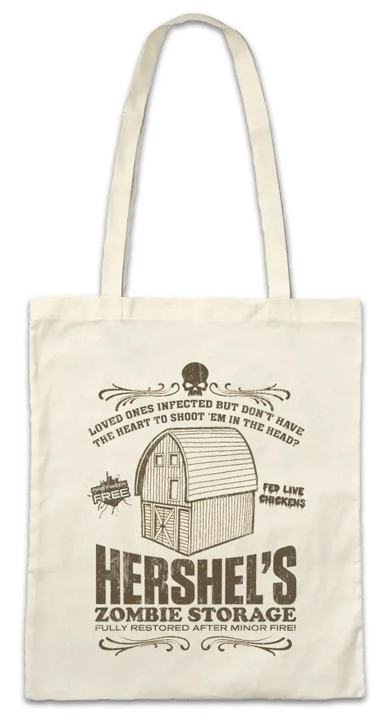 Urban Backwoods Beuteltasche Hershel's Zombie Storage Stofftasche Negan Walking Lucille Bat Quote (1-tlg), Zombie Walkers Dead Horror