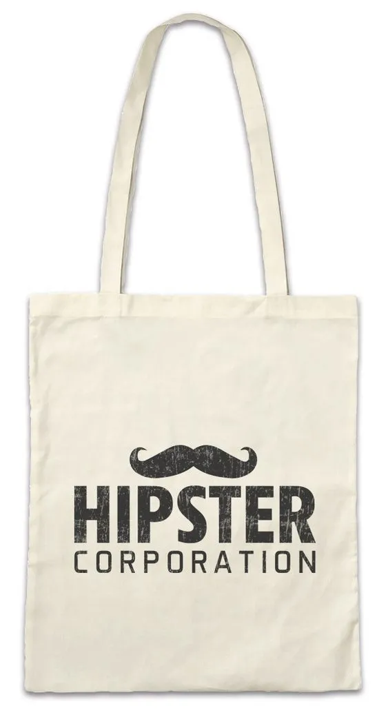 Urban Backwoods Beuteltasche Hipster Corporation Stofftasche Hip Schnurrbart Moustache Bart Beard (1-tlg), Barber Shop Indie Schnäuzer