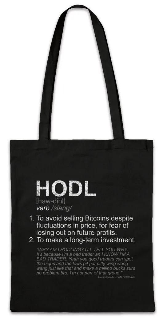 Urban Backwoods Beuteltasche HODL II Stofftasche Crypto Bitcoin Currencies Cryptocurrency Digital (1-tlg), Banking Banker Just I'm