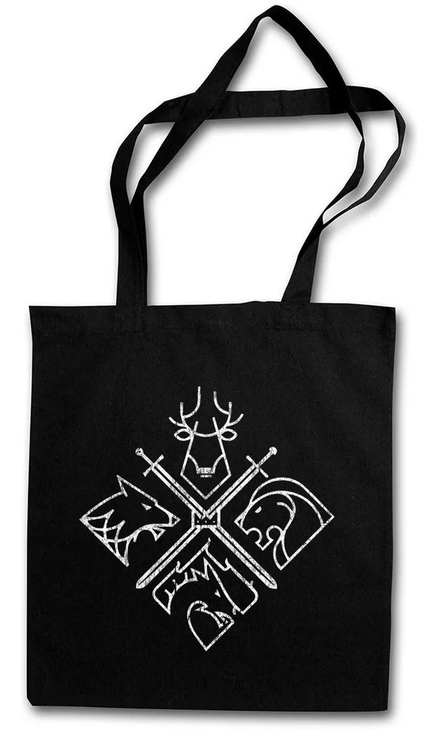 Urban Backwoods Beuteltasche House Emblems Stofftasche Game Of Swords Haus Häuser Houses Thrones (1-tlg), Wolf Stark Deer Baratheon