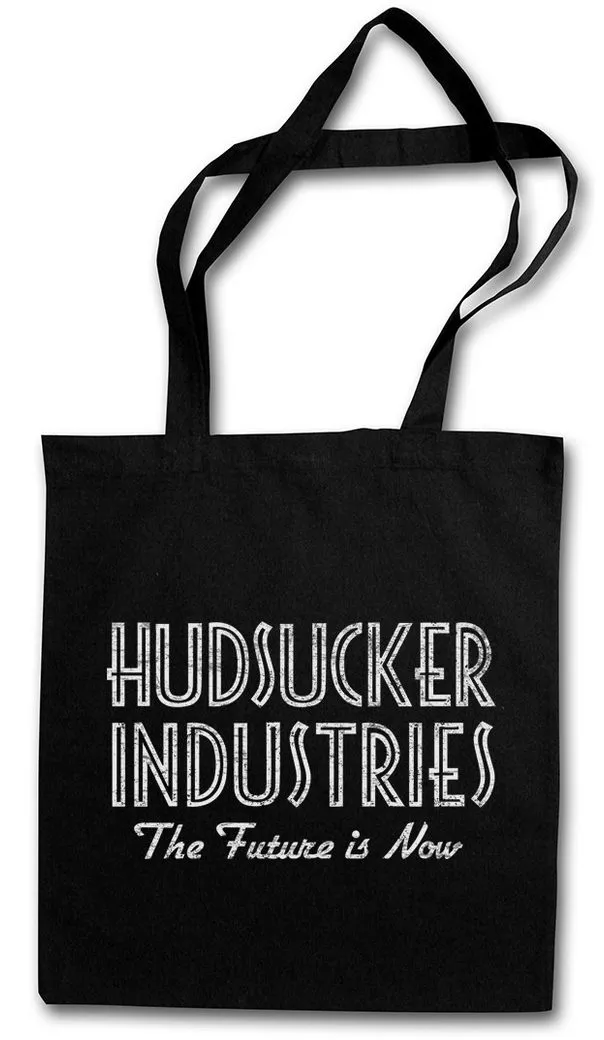 Urban Backwoods Beuteltasche Hudsucker Industries Stofftasche The Future Is Now Sign Symbol Logo (1-tlg), Company Limited Corporation The