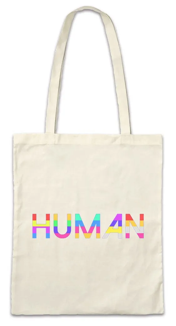 Urban Backwoods Beuteltasche Human Rainbow Stofftasche Diversity Philanthrop Human Social Gender (1-tlg), Present Gay Regenbogen