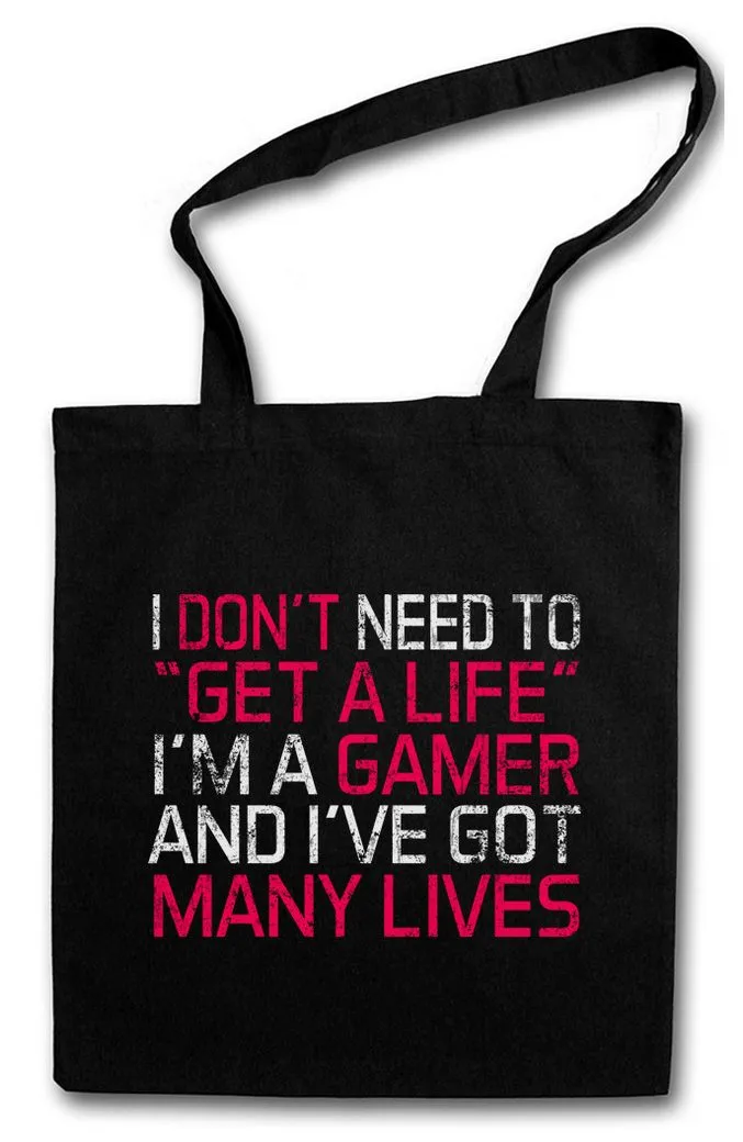 Urban Backwoods Beuteltasche I Don't Need To Get A Life Stofftasche Lvl. Lvl Gamer Games Gaming (1-tlg), Video PC RPG Roleplay