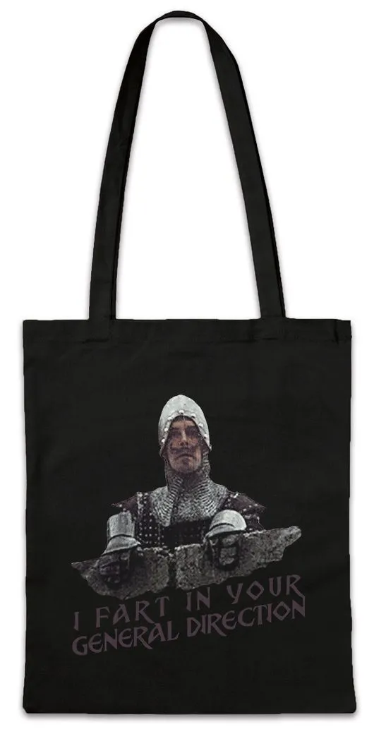 Urban Backwoods Beuteltasche I Fart In Your General Direction Stofftasche Monty Fun NI Python (1-tlg), Schwarzer Ritter Black Knights