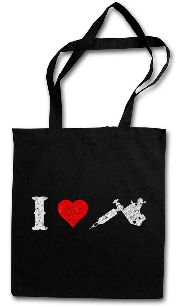 Urban Backwoods Beuteltasche I Love Tattoo Machine Stofftasche Studio Gun Maschine Artist Art (1-tlg), Tätowierer Ink Tätowierer Convention