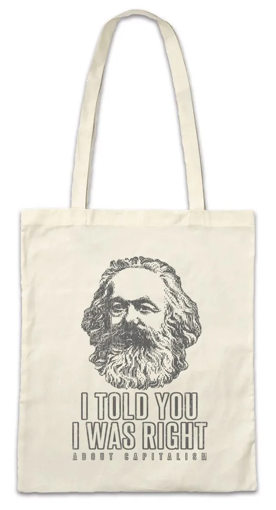 Urban Backwoods Beuteltasche I Told You I Was Right Stofftasche About Capitalism Kommunismus Fun (1-tlg), Gegen Anti Kapitalismus Wirtschaftskrise