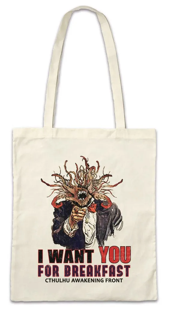 Urban Backwoods Beuteltasche I Want You Cthulhu Stofftasche Cthulhu Call Horror Arkham H. P. (1-tlg), Lovecraft R´LYEH Call Sign Dunwich