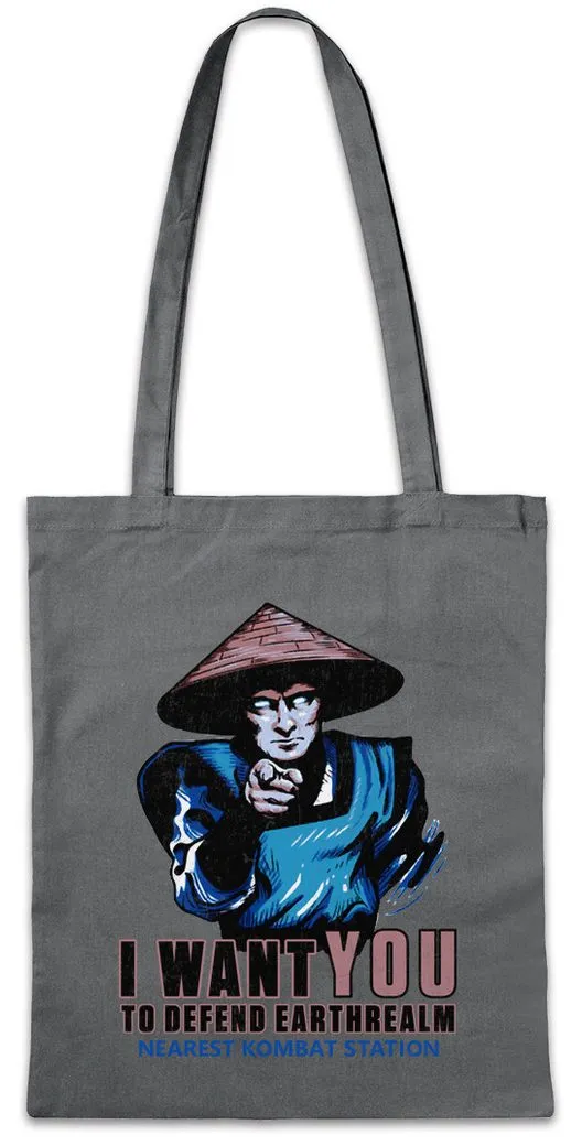 Urban Backwoods Beuteltasche I Want You Raiden Stofftasche Earthrealm Gamer Mortal Battle Liu Nerd (1-tlg), Kang Kombat Nerd MK