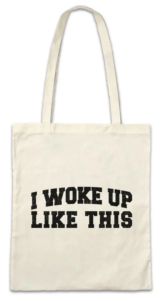 Urban Backwoods Beuteltasche I Woke Up Like This I Stofftasche Ironie Misanthrop Menschenfeind (1-tlg), Comedy Spruch Lustig Ironie