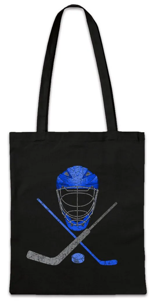 Urban Backwoods Beuteltasche Ice Hockey Tools Stofftasche Eishockey Puck Player Spieler Schläger (1-tlg), Bat Passion Love Addiction