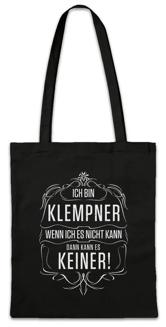 Urban Backwoods Beuteltasche Ich Bin Klempner Stofftasche Heizung Sanitär Meister Ausbildung Job (1-tlg), Beruf Geschenk Klimatechniker Geselle