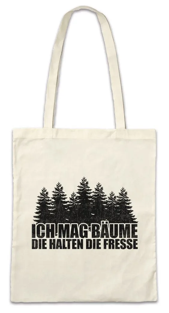 Urban Backwoods Beuteltasche Ich Mag Bäume Stofftasche Outdoor Trekking Natur Vegan Öko Wald (1-tlg), Camping Prepper Survival Wandern