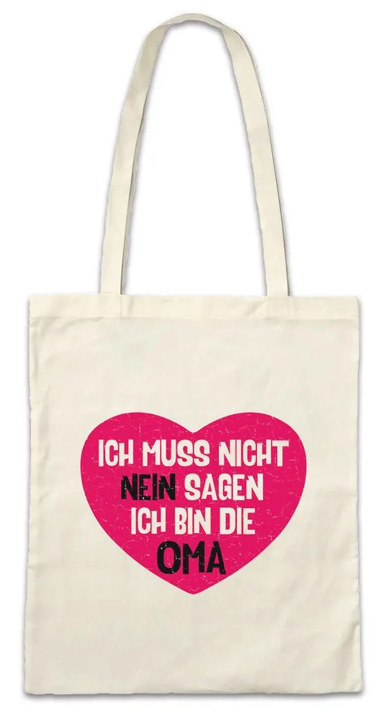 Urban Backwoods Beuteltasche Ich Muss Nicht Nein Sagen Stofftasche Fun Ich Bin Die Oma Granny Beste (1-tlg), Omi Enkel Großmutter
