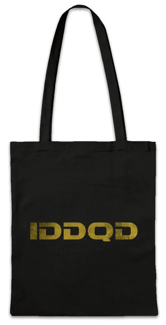 Urban Backwoods Beuteltasche IDDQD Stofftasche Fun Nerd Geek Sysadmin Coder Analyst IT Cheat Gamer (1-tlg), Gaming Games PC