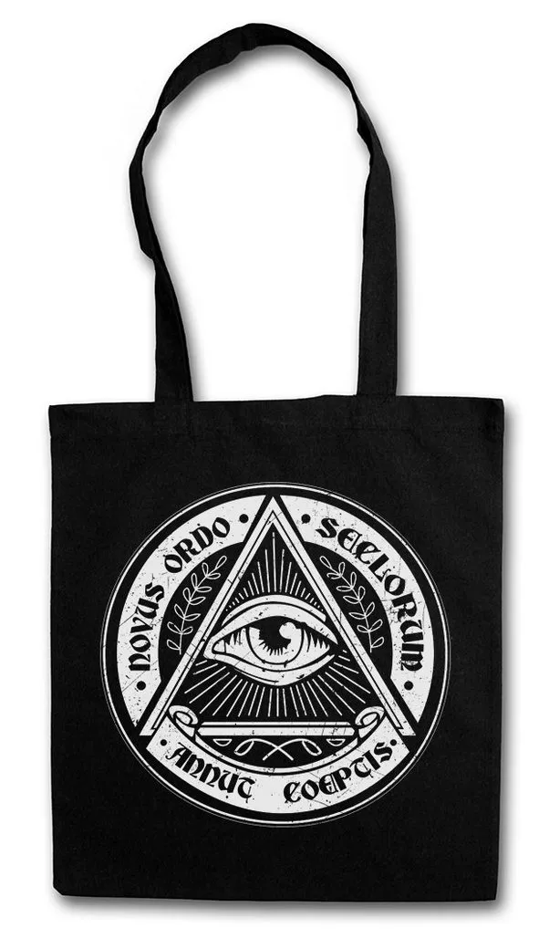 Urban Backwoods Beuteltasche Illuminati Eye Stofftasche Illuminaten Freimaurer Society Auge Loge (1-tlg), Lodge Illumiatus Free Masons