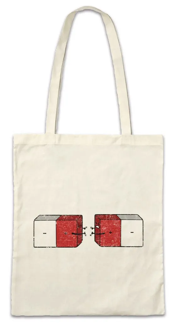 Urban Backwoods Beuteltasche Impossible Love Stofftasche Magnet Magnetismus Liebe Plus Minus (1-tlg), Widerstand Resistance Lehrer Physik