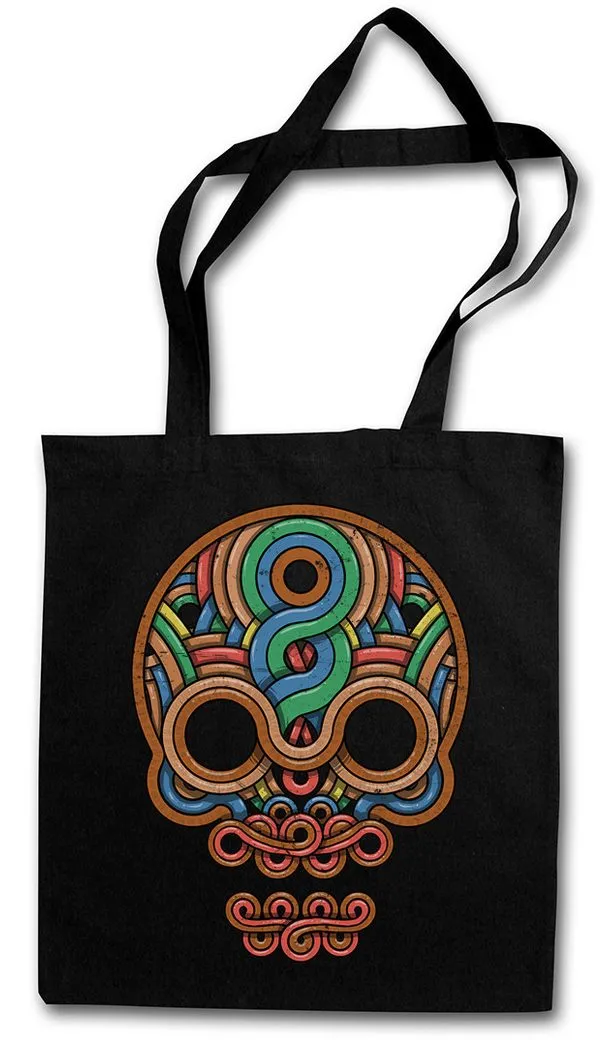 Urban Backwoods Beuteltasche Inca Skull Stofftasche Inka Mayans Maya Aztecs Azteken America Ink (1-tlg), Indians Sugar Mexican Tattoo