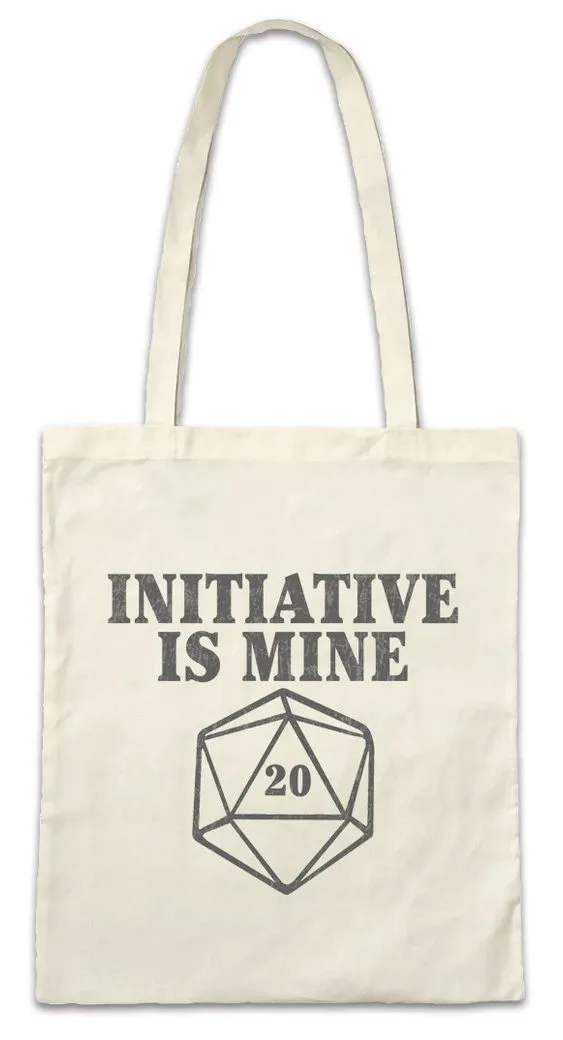 Urban Backwoods Beuteltasche Intiative Is Mine Stofftasche RPG Pen Paper Dice Dragons Friends Geek (1-tlg), Nerd Roleplay Role Play