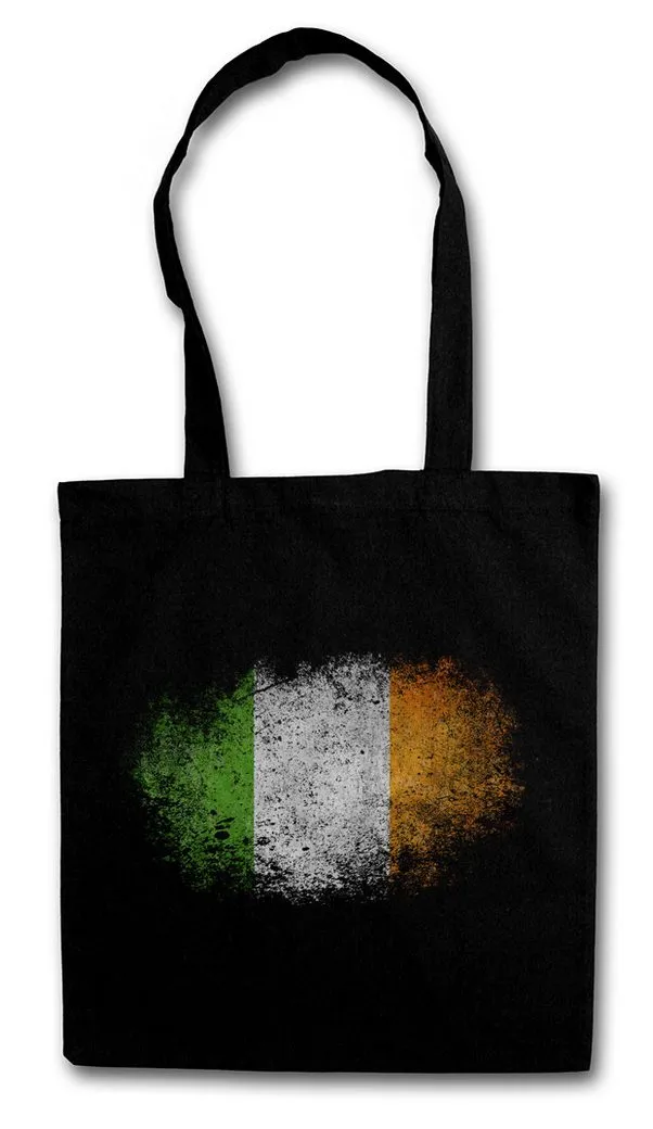 Urban Backwoods Beuteltasche Irish Flag Vintage Stofftasche Belfast Irland Ireland Kleeblatt Fahne (1-tlg), Flagge Irish Fighting Green