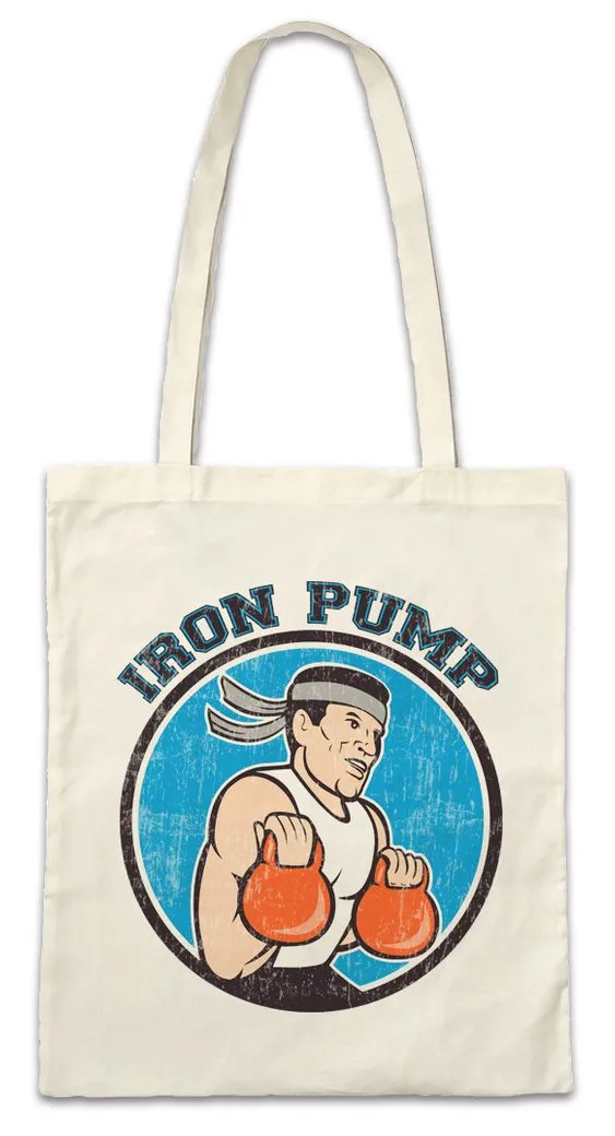 Urban Backwoods Beuteltasche Iron Pump Stofftasche Body Gym Building Training Train Hard Heavy (1-tlg), Weight Pump Fitness Training