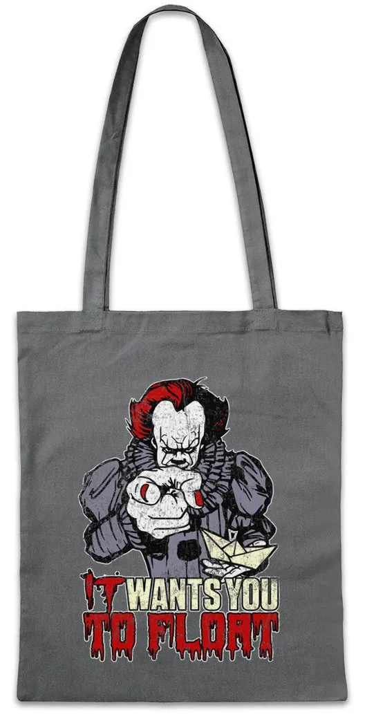 Urban Backwoods Beuteltasche It Wants You To Float Stofftasche Movie Horror Clown Pennywise Stephen (1-tlg), Es King Retro Comic