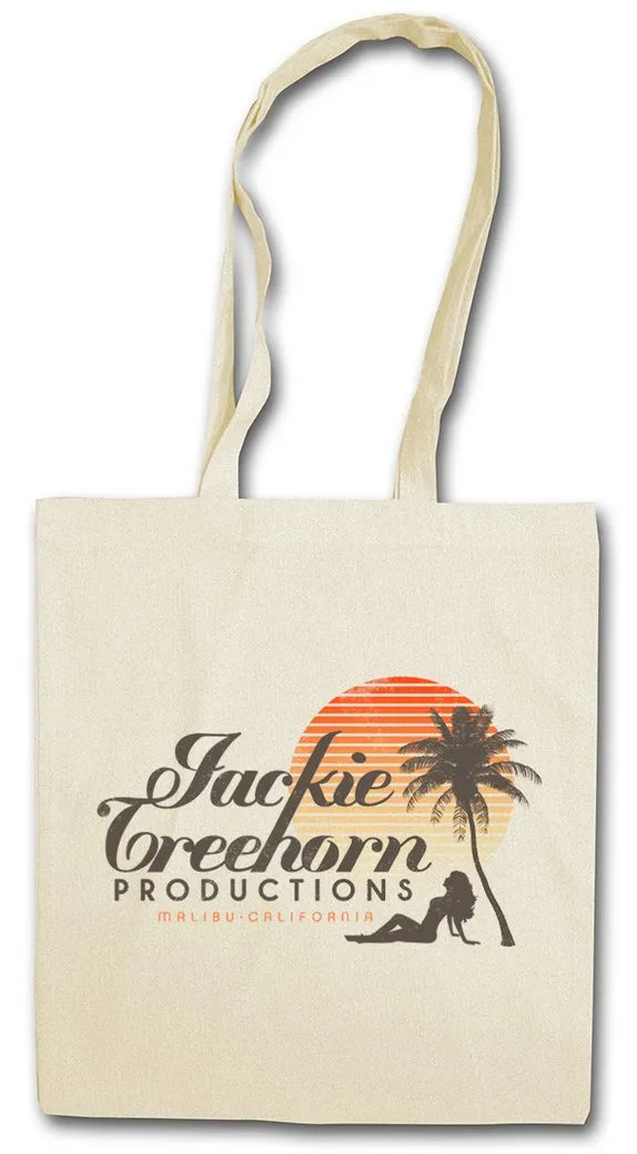 Urban Backwoods Beuteltasche Jackie Treehorn Productions Stofftasche Der The Big Dude Lebwoski Film (1-tlg), Movie Regisseur Logo