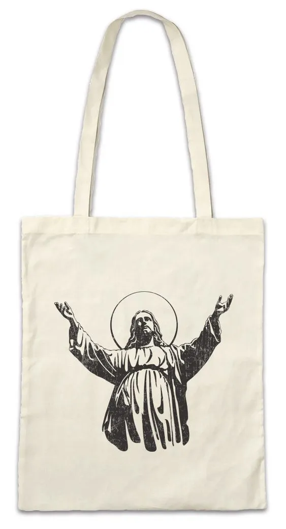 Urban Backwoods Beuteltasche Jesus I Stofftasche God Gott Christus Christentum Glaube INRI Liebe (1-tlg), Christianity Maria Mutter Gottes