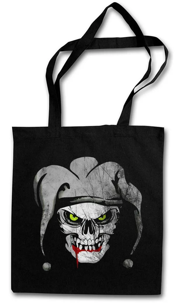 Urban Backwoods Beuteltasche Joker Skull I Stofftasche Schädel Dead Totenschädel Totenkopf Art (1-tlg), Tattoo Rockabilly Skeleton Roses