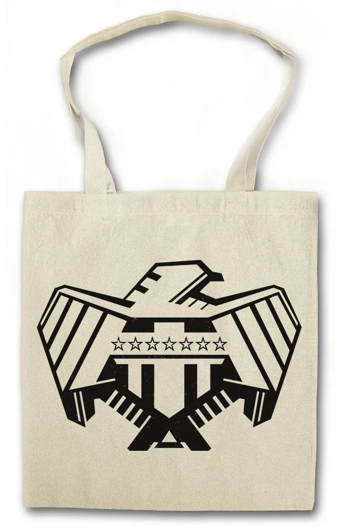 Urban Backwoods Beuteltasche Justice Department Logo I Stofftasche Symbol Judge One Comic Mega (1-tlg), Dredd Dept City Eagle