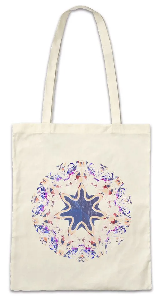 Urban Backwoods Beuteltasche Kaleidoscope III Stofftasche Crystal Kaleidoskop Psychedelic Art Kunst (1-tlg), Hippie Mandala Mosaik Mystik