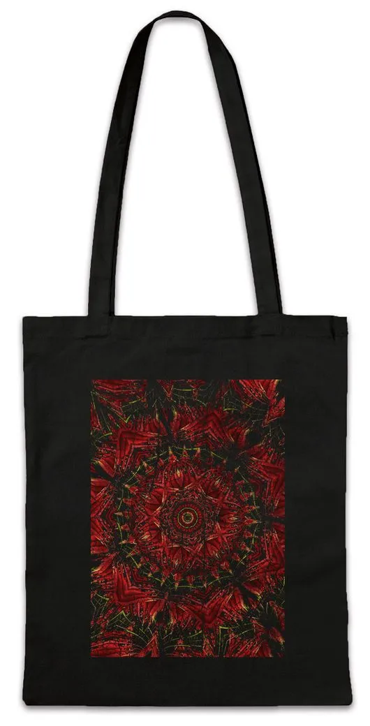 Urban Backwoods Beuteltasche Kaleidoscope Square III Stofftasche Crystal Kaleidoskop Psychedelic (1-tlg), Art Kunst Hippie Mandala