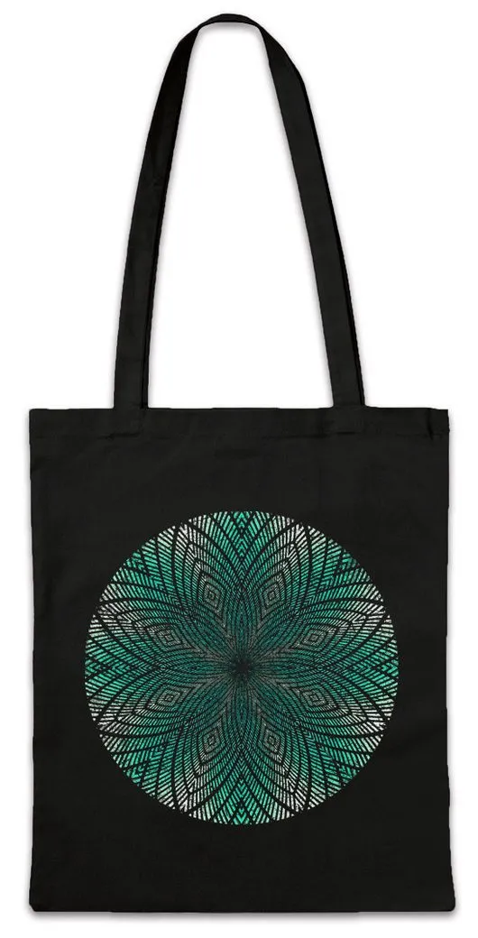 Urban Backwoods Beuteltasche Kaleidoscope VI Stofftasche Crystal Kaleidoskop Psychedelic Art Kunst (1-tlg), Hippie Mandala Mosaik Mystik
