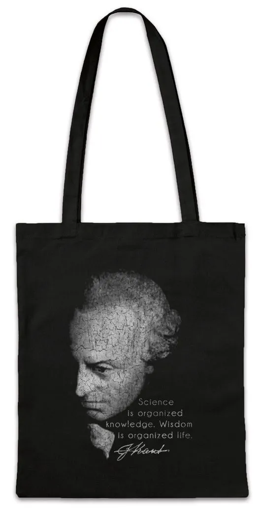 Urban Backwoods Beuteltasche Kant Sciene Stofftasche Immanuel Philosophie Philosoph Aufklärung (1-tlg), Wissenschaft Ästhetik Ethik Philosopher