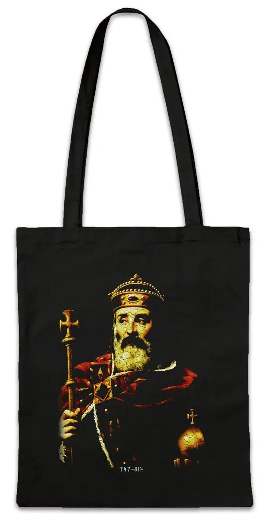 Urban Backwoods Beuteltasche Karl The Great Stofftasche Der Große Kaiser König Karolus Carolus (1-tlg), Magnus Charlemagne Portrait Picture