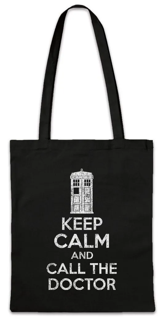 Urban Backwoods Beuteltasche Keep Calm And Call The Doctor Stofftasche Doktor Kult Who Phone Booth (1-tlg), Graham Yasmin Ryan Doc