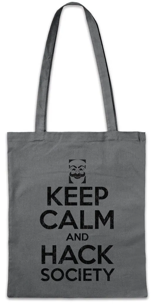 Urban Backwoods Beuteltasche Keep Calm And Hack Society Stofftasche Hacker Life IT Informatik (1-tlg), Informatiker PC Science Geek