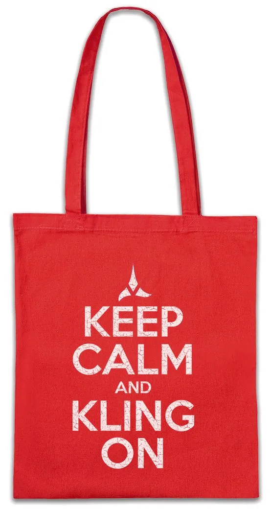 Urban Backwoods Beuteltasche Keep Calm And Kling On Stofftasche Star Fun Enterprise Trek Space Ship (1-tlg), USS James Dr. Doc