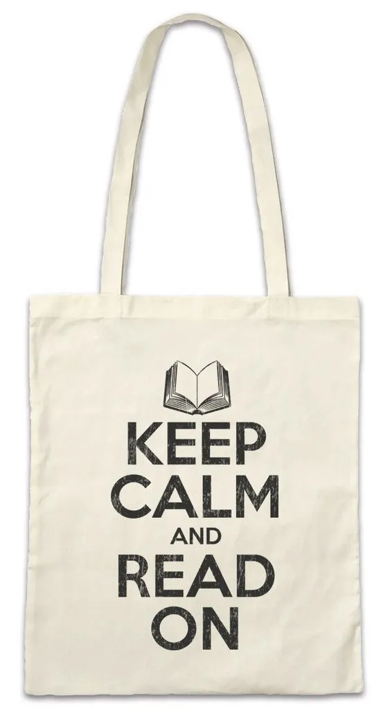 Urban Backwoods Beuteltasche Keep Calm And Read On Stofftasche Nerd Geek Bücher Books Love Liebe (1-tlg), Lesen Reading Lehrer Teacher