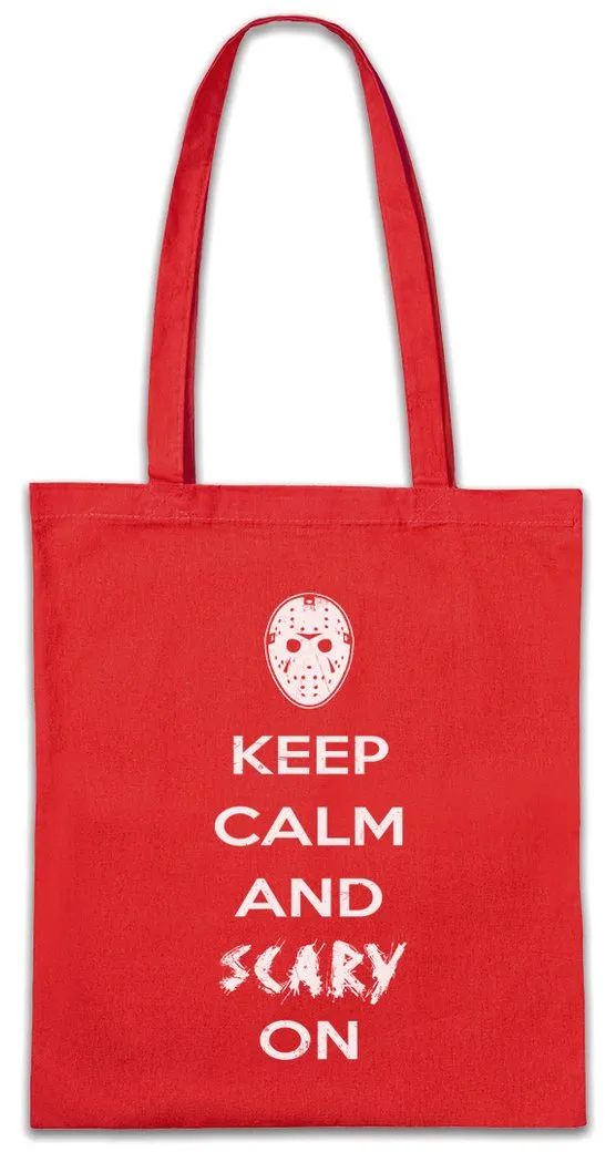 Urban Backwoods Beuteltasche Keep Calm And Scary On Stofftasche The Friday Nighmare Horror Jason (1-tlg), 13th Freitag Kane Hodder