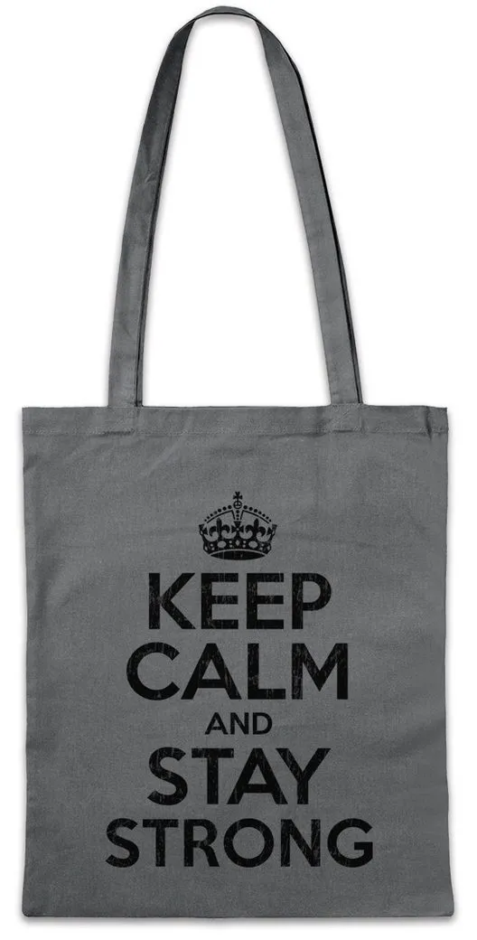 Urban Backwoods Beuteltasche Keep Calm And Stay Strong Stofftasche Pump Body Building Gym Fitness (1-tlg), Training Coach Sportler Sports