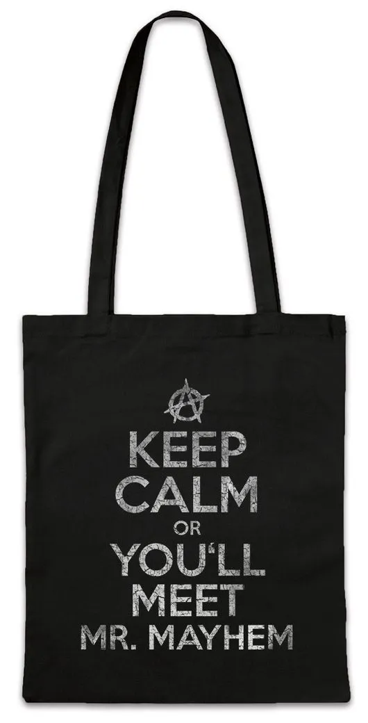 Urban Backwoods Beuteltasche Keep Calm Or You'll Meet Mr. Mayhem Stofftasche Biker Club MC Motorrad (1-tlg), Club Biker Rocker Bike