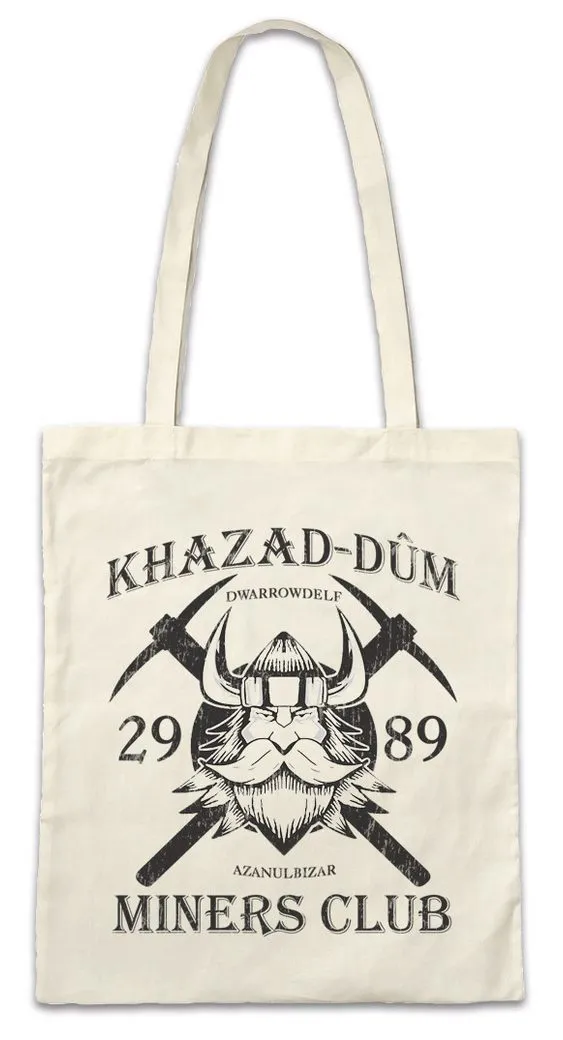 Urban Backwoods Beuteltasche Khazad-Dum Miners Club Stofftasche Lord of Herr der the Rings Ringe (1-tlg), Gondor Frodo Sauron Symbol