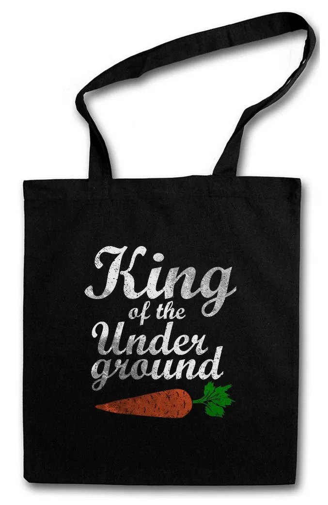 Urban Backwoods Beuteltasche King Of The Underground Stofftasche Carrot Karotte Möhre Vegan (1-tlg), Vegetables Vegetarianism Vegetarian Vegetarisch