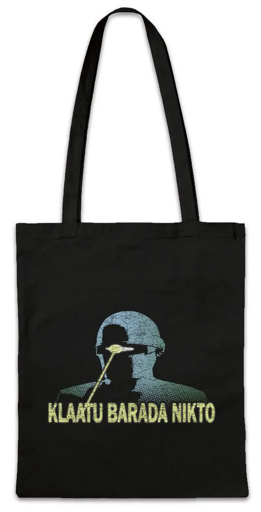 Urban Backwoods Beuteltasche Klaatu Barada Nikto Stofftasche The Day Der Tag An Dem Earth Stood (1-tlg), Erde Still Stand Alien