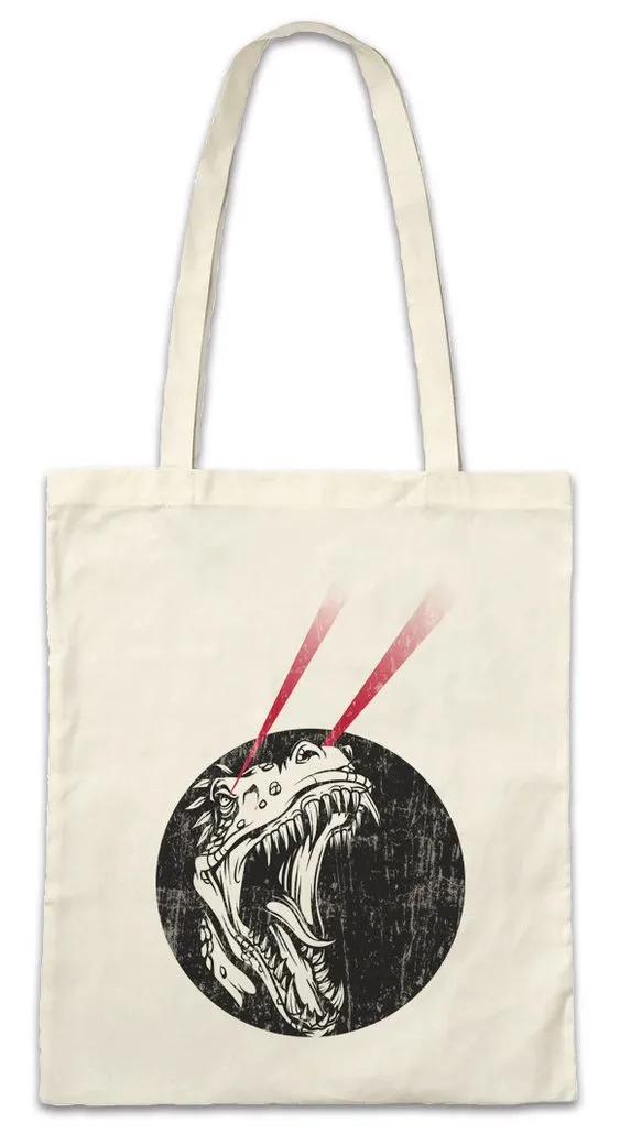 Urban Backwoods Beuteltasche Laser T-Rex Stofftasche Dino Cyborg Skull Schädel Dinosaurier Dinosaur (1-tlg), Robot Tyrannosaurus Rex Roboter