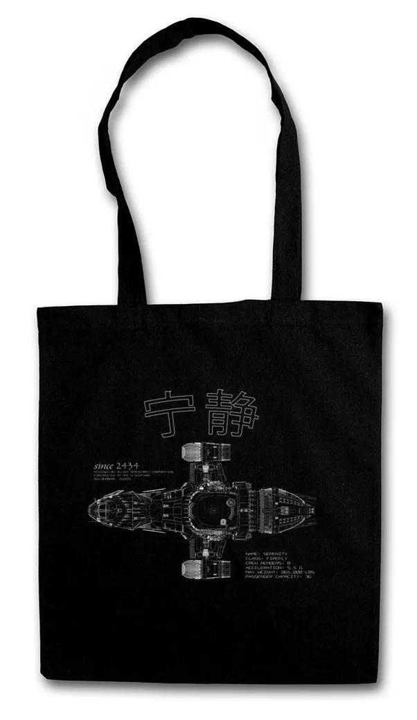 Urban Backwoods Beuteltasche Leaf Blueprint Stofftasche Firefly Bronze Ship I Am Leaf Wind Serenity (1-tlg), Sci-Fi Symbol Logo Company