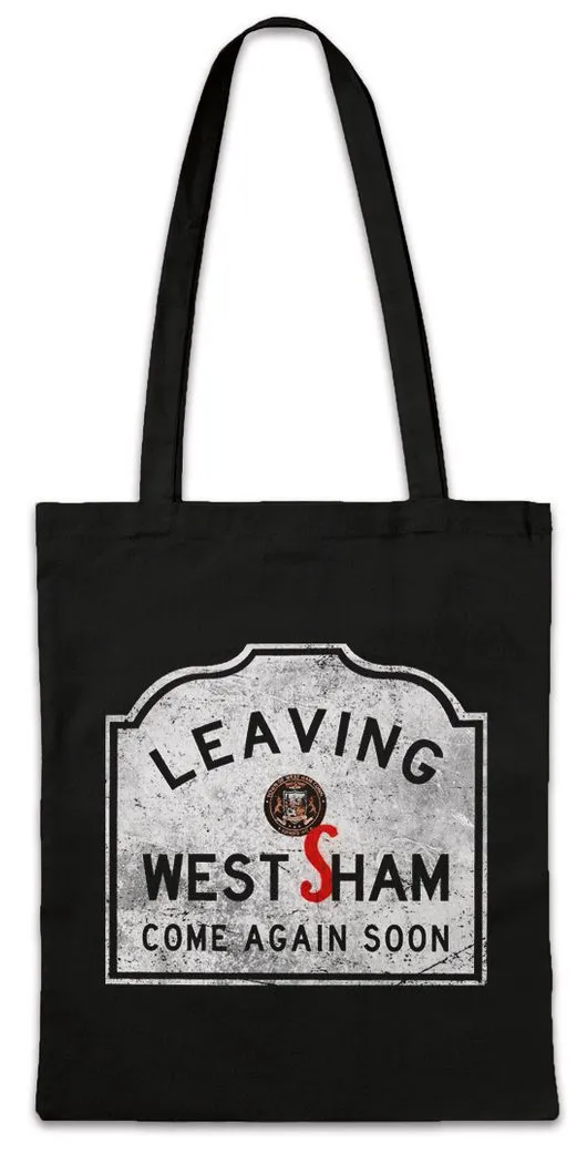 Urban Backwoods Beuteltasche Leaving West Sham Stofftasche The Schild Road Sign Society Logo New (1-tlg), HamAllie Becca Helena