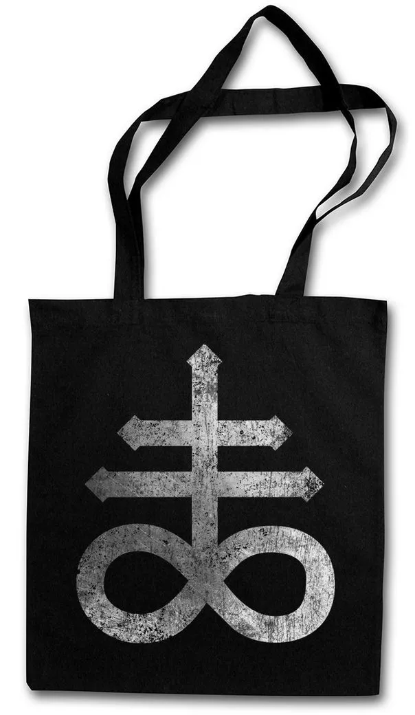Urban Backwoods Beuteltasche Leviathan Cross Stofftasche Kreuz SulSymbol Pentagram 666 Sign Double (1-tlg), Cross Protection Church of