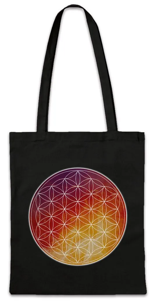 Urban Backwoods Beuteltasche Lifeflower Logo Stofftasche Blume Des Lebens Esoterik New Age Mandala (1-tlg), Medium OM Yoga Meditaion